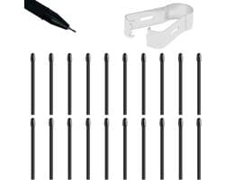 20 Pcs Pen Tips - Installatietool - Vervangende Pen Tip Maker - Schrijfhulpmiddelen voor Remarkable 1 en 2 - Zwart