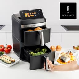 Airfryer met Twee Manden - Dubbele Airfryer - Grote Maaltijden Bereiden - Slimme Dubbele Technologie - 13 Liter Capaciteit - Zwart — thumbnail 5