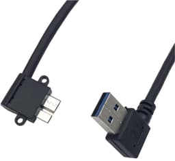 USB 3.0 Kabel - Micro B Kabel - Externe Schijf Aansluiten - 90 Graden Hoek - 1 Meter - Links — thumbnail 1