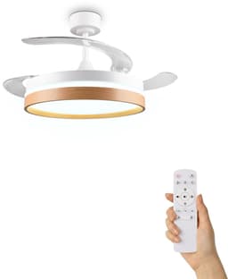 Fantiluxe - Anders - Plafondventilator met verlichting - Wit - Ø106cm - Afstandsbediening - Met lamp - Plafond ventilator - Slaapkamer — thumbnail 1