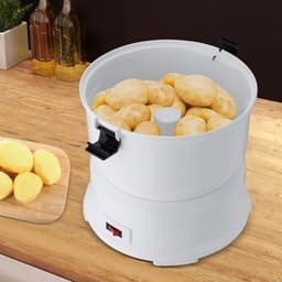 Elektrische Aardappelschilmachine - Groente Fruitschiller - Snel Schillen - 85W Motor Transparant Deksel - 0.8 kg Capaciteit - Wit — thumbnail 3