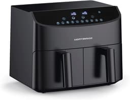 Heteluchtfriteuse Dubbele Kamer - Airfryer Twee Zones - Vetarm Koken - Synchro Kookzones - 7 Liter Totaal - Zwart — thumbnail 1
