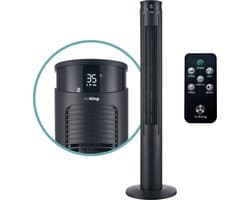 AirKing Torenventilator 117cm - Kolomventilator met Afstandsbediening - Ventilator staand met Timer - 3 Snelheidsstanden - Oscillatie & Dimbaar LED Scherm - Energiezuinig - Koelventilator voor Kamer - Zwart — afbeelding 1