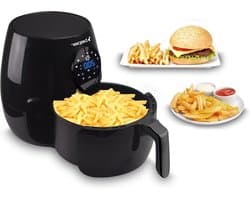 Airfryer Zonder Olie - Hetelucht Frituurpan - Gezond Koken - 7 Programma's Digitaal - 5 Liter Inhoud - Zwart