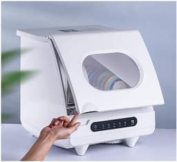 Tafelvaatwasser - Compacte vaatwasser - Afwas Besparen - Intelligente Automatische Functie - 1 mand - Wit — thumbnail 1