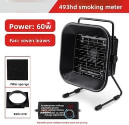 Rookafzuiger Ventilator - Luchtzuiveraar Afzuigkap - Solderen en Hobby - Verstelbare Snelheid - 2M Buislengte - Zwart — thumbnail 5