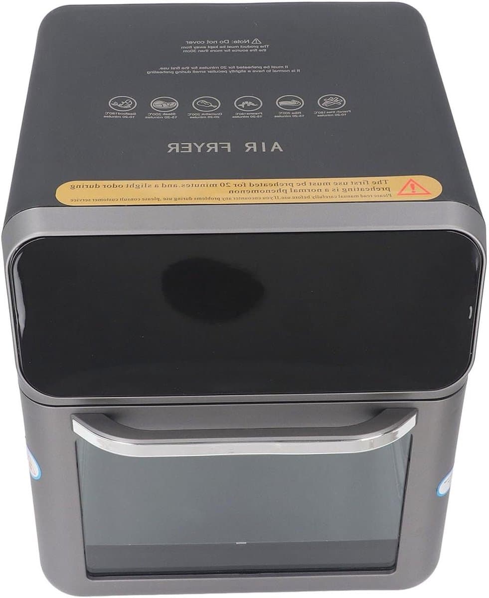 Kleine Friteuse - Olievrije Frituurpan - Gezond Koken - 360 Graden Hetelucht - 10 Liter Capaciteit - Zwart — afbeelding 1