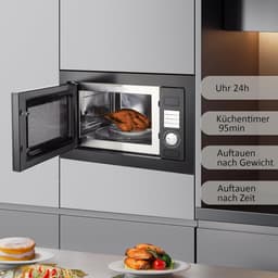 Inbouw Magnetron - Oven met Grill - Snel Eten Bereiden - 8 Automatische Programma's - 25 Liter Inhoud - Zwart — thumbnail 5