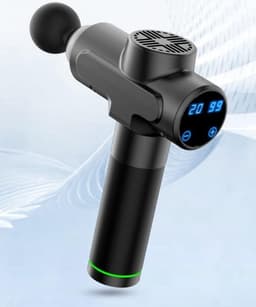 Massagers Massage Gun, Deep Tissue Muscle Massage Gun LCD Display, Portable Handheld Electric Percussion Sports Massager Gun with 6 Massage Heads, for Muscle Pain Relief — thumbnail 2