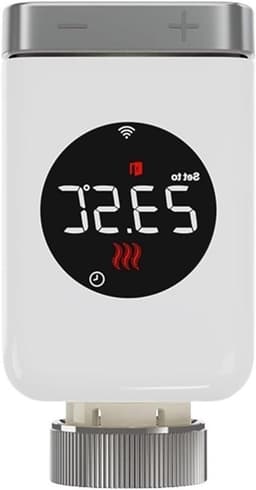 Slimme Thermostaatkop - Radiatorkraan - Energie Besparen - Wifi Bediening - M30x1.5mm - Wit — thumbnail 1