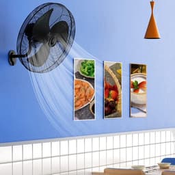 Wandventilator - Muurventilator - Binnenlucht koelen - Stille werking - 18 inch - Zwart — thumbnail 2