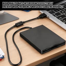 Externe Floppy Drive - USB FDD - Data Archiveren - Plug and Play - 3.5 inch - Zwart — thumbnail 4