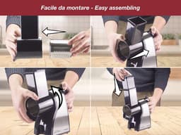 Elektrische Groentesnijder - Kaasrasp Versnipperaar - Keuken Voorbereidingen - 3 Roestvrijstalen Rollen - 16 Kilogram - Zilver en Zwart — thumbnail 3