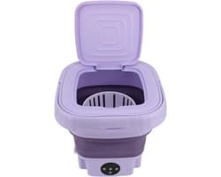 Draagbare Wasmachine - Mini Wasmachine Opvouwbaar - Kleine Wasjes Doen - Krachtige Vlekverwijdering - 11 Liter - Wit