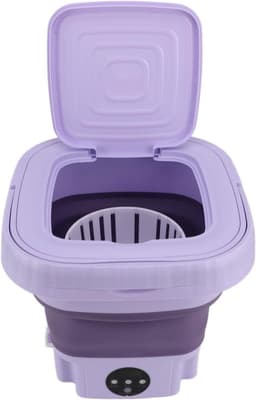 Draagbare Wasmachine - Mini Wasmachine Opvouwbaar - Kleine Wasjes Doen - Krachtige Vlekverwijdering - 11 Liter - Wit — thumbnail 1