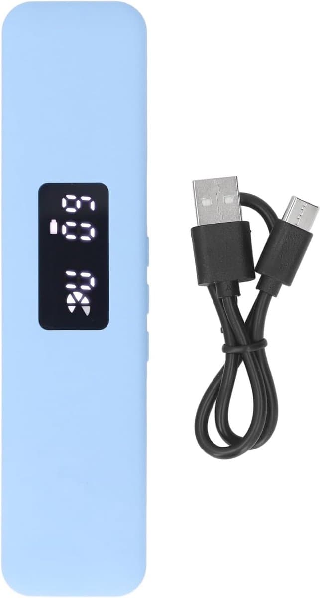 Kussenluidspreker Beengeleiding Stereo, Mini Bluetooth5.3 Slaaphoofdtelefoon met Digitale Display Timerfunctie voor Zijslapers, Diepe Slaap, Meditatie, Slapeloosheid (BLUE) — afbeelding 1