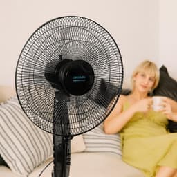 Vloer Ventilator - Staan Ventilator - Ruimte Koelen - Automatische Oscillatie - 40 cm Diameter - Zwart — thumbnail 5