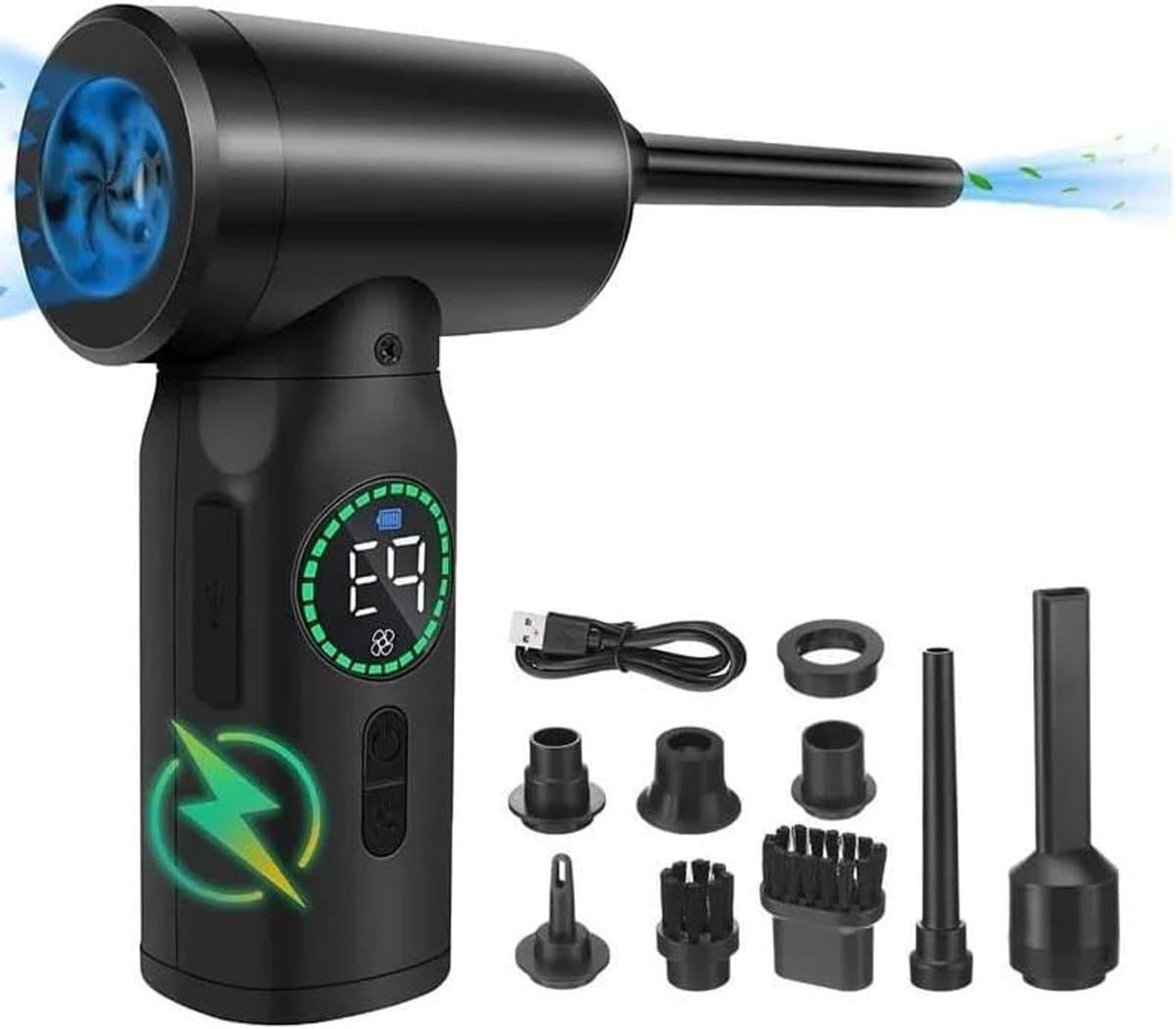 Draadloze Stofblazer - 2-in-1 Vacuüm - Auto en Huis - Krachtige Motor - 500g Gewicht - A PRO — afbeelding 1
