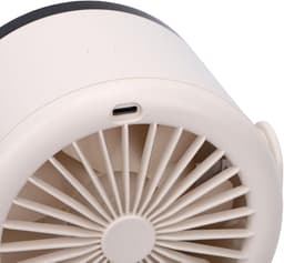Bureauluchtcirculatieventilator - Draagbare ventilator - Persoonlijke koeling - Realtime batterijweergave - 17D x 14.3W x 12.5H cm - Beige — thumbnail 2