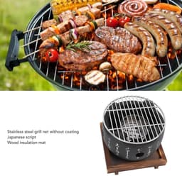 Dailygoody - Japanse Stijl Grill - Mini Draagbare Grill - Lichtgewicht en Praktisch - Houtskool Kachel - Voor Binnen en Buiten - Tafelblad Grill — thumbnail 3