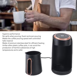 Dailygoody - Turks koffiezetapparaat - Professioneel - Snel verwarmen - 300 ml - Elektrisch - Voor thuis en kantoor - Roestvrij staal — thumbnail 4