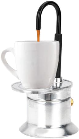 Dailygoody - Moka Pot - Mini 1 Cup Koffiezetapparaat - Draagbaar en Hittebestendig - Aluminium - Perfect voor Kamperen en Thuisfeesten - 50 ml — thumbnail 1