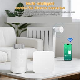 Slimme Thermostaat - Radiatorknop Temperatuurregelaar - Energie Besparen - Open Raam Detectie - Ø 54 x 75 mm - Wit — thumbnail 3