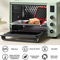 Sandwichmaker Magnetron - Panini Grill - Snelle Maaltijden - Vaatwasmachinebestendig - Compact Ontwerp - Rood — thumbnail 5