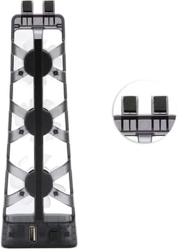 Dailygoods - Dailygoody - PS5-accessoires - Koelventilator - Efficiënte gameconsole-koeler - Laag geluidsniveau - Met LED-licht - Geschikt voor PS5 - Disc en digit. — thumbnail 5