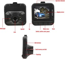 Dash Cam - Autorijrecorder - Veilig Rijden - Bewegingsdetectie - 16 Inch Scherm - Zwart — thumbnail 5
