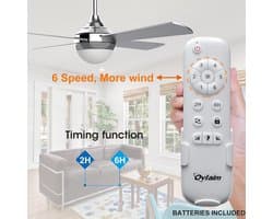 Plafondventilator met Verlichting - Plafonniere - Plafondarmatuur - licht systeem