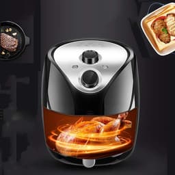 Heteluchtfriteuse - Friteuse zonder vet - Gezond koken - Snelle luchtcirculatie - 35 liter - Zwart — thumbnail 3