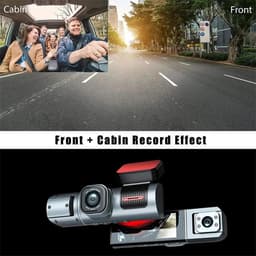 Dash Cam, Auto DVR, 1080P High-Definition Dual-Lens Driving Recorder met Infrarood Nachtzicht en 32GB Opslag — thumbnail 5