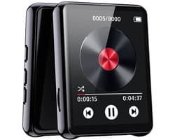 MP3-speler, 32 GB, Bluetooth 5.0, HD-audiokwaliteit, multifunctionele toepassingen, draagbaar, zwart.