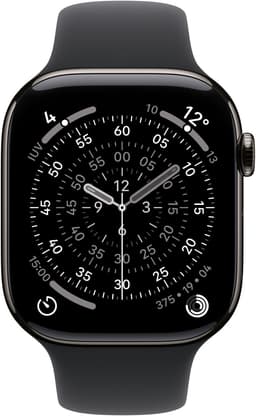 Apple Watch Series 11 gps + Cellular - 46mm titanium Case Black Sport Band M/l Smartwatch Slate — thumbnail 3