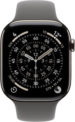 APPLE Watch Series 11 GPS + Cellular - 42mm Titanium Case - Stone Grey Sport Band M/L Smartwatch Natural — thumbnail 2