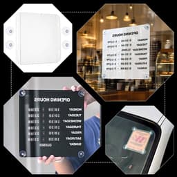 2 Stuks Heldere Acryl Sign Houder 28.5x26cm met Zuignappen voor Wandmontage - Ideaal voor Winkels, Restaurants en Thuisdecoratie — thumbnail 4