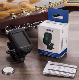 Digitale gitaarstemmer - Clip on gitaar stemapparaat - AT-101 -Clip-on Tuner - Gitaar Bas - Viool - Ukelele - Stemapparaatje - Chromatisch - CHPN — thumbnail 3