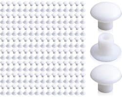 400 Stuks 5mm Witte Ronde Polypropyleen (PP) Gatenkappen voor Schroeven en Meubelmontage