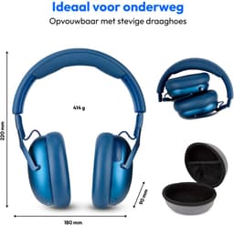 MEDION Over Ear koptelefoon HX-1 Pro (draadloos, hybride actieve ruisonderdrukking ANC, Bluetooth 6.0, 7+1 EQ-presets, tot 190 u batterijduur, spatwaterdicht IPX4), blauw — thumbnail 1