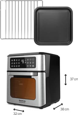 Luchtfriteuse en Oven - Heteluchtoven - Veelzijdig Koken - 99% Minder Vet - 12 Liter Capaciteit - Zilverkleurig — thumbnail 5