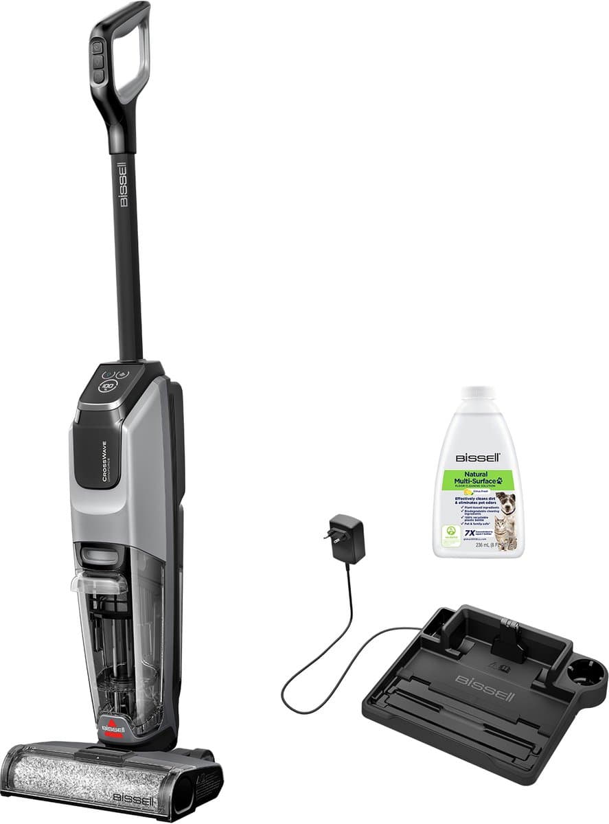 BISSELL CrossWave® OmniForce™ Select Vloerreiniger - Draadloze Stofzuiger met Dweilfunctie - Vlekkenreiniger voor Harde Vloeren - Snoerloze Steelstofzuiger - 2 in 1 Vacuum Cleaner met LED - Extra Krachtig 31aW - ZeroGap Technologie™ - 3912N — afbeelding 1
