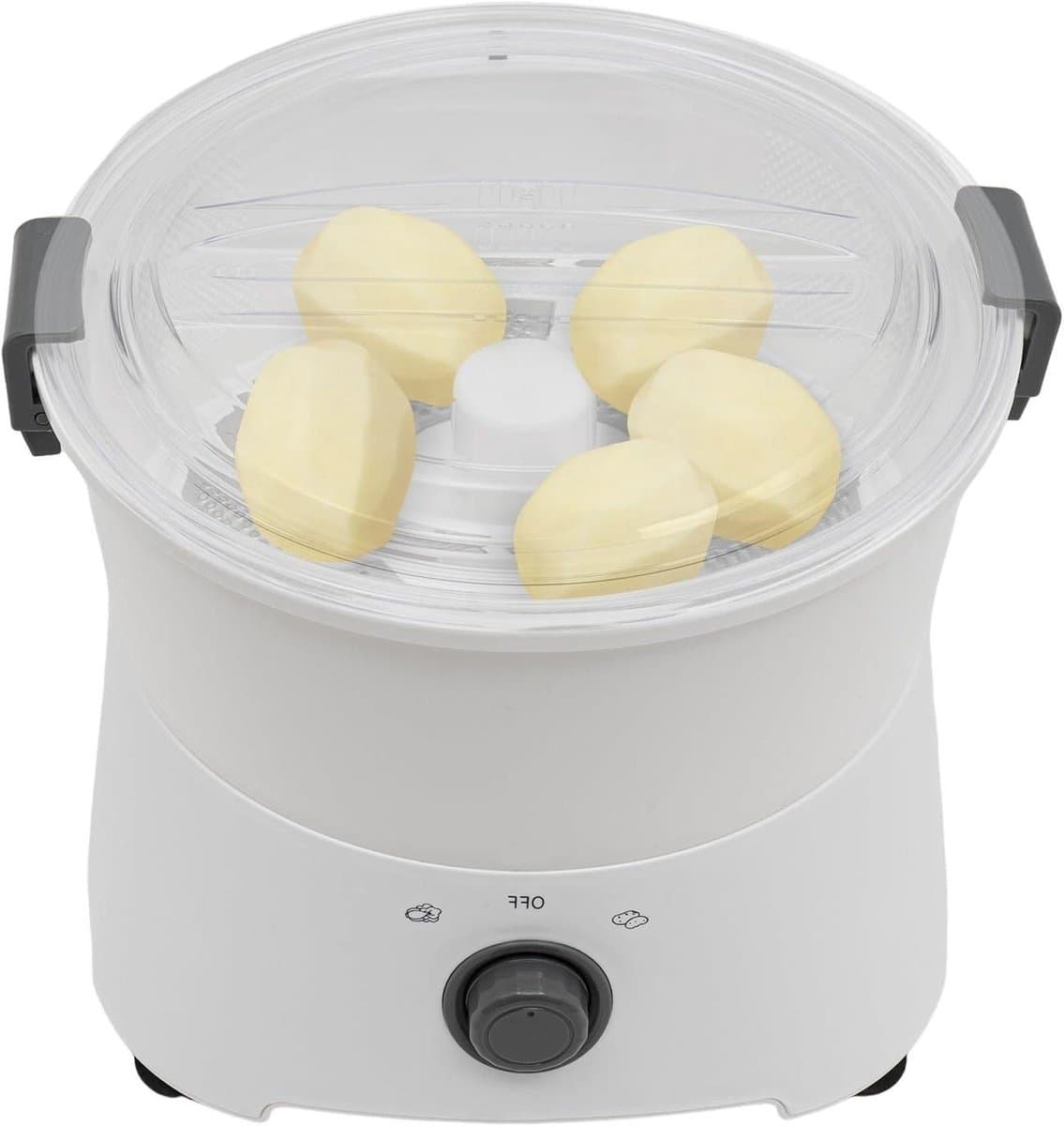 Automatische Aardappelschiller - Elektrische Schilmachine - Snel Groenten Schillen - Krachtige Koperen Motor - 0.8 kg Capaciteit - Wit — afbeelding 1