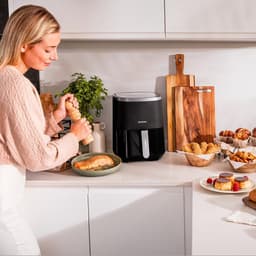 Airfryer met Raam - Heteluchtoven Frituurpan - Gezond Koken - PerfectCook Technologie - 4 Liter - Zwart — thumbnail 4
