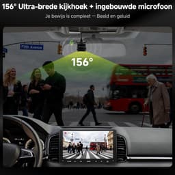 Dashboardcamera - Dashcam Auto - Reizen Vastleggen - 1080p Full HD - 156 Graden - Zwart — thumbnail 4