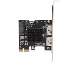 PCIe naar ESATA-kaart - Uitbreidingskaart - Opslag Uitbreiden - Dubbele Power ESATA Poorten - 6 Gbps - Groen