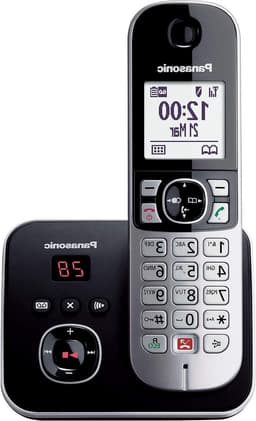 Draadloze Vaste Telefoon - DECT Telefoon - Storende Oproepen Blokkeren - Schokbestendig Ontwerp - 120 nummers telefoonboek - Zwart — thumbnail 1