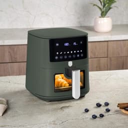 Digitale Heteluchtfriteuse - Olievrije Friteuse - Gezond Koken - 8 Automatische Programma's - 5 Liter Capaciteit - Mat Bordeaux — thumbnail 2