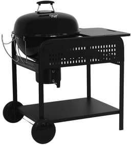 sweeek - Ronde houtskoolbarbecue van geëmailleerd staal ø53cm grill met karretje - maurice — thumbnail 1