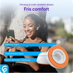 SBG 3 Pack Siliconen Memory Foam S/M/L Dopjes Oordopjes Vervanging Tips Geschikt voor AirPods Pro (1e & 2e Generatie) — thumbnail 2